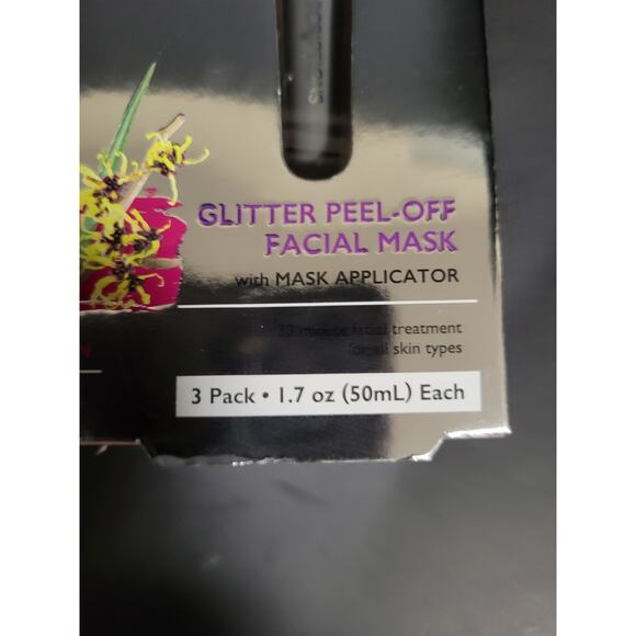 NIB Spascriptons Bedazzled Glitter Peel Off Facial Masks Self Care Set of 3 - Picture 7 of 7